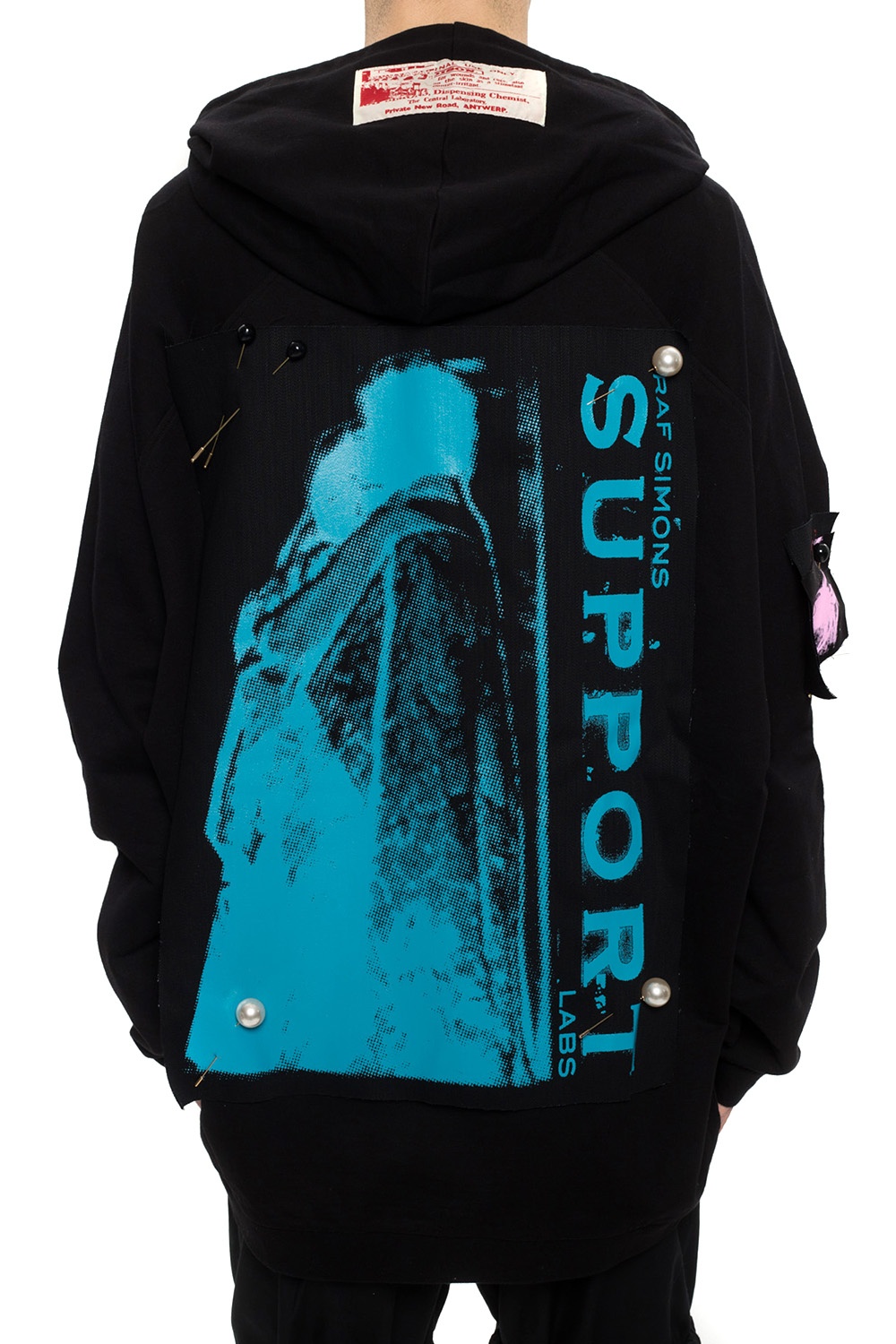 RAF SIMONS patched sweat hoodie