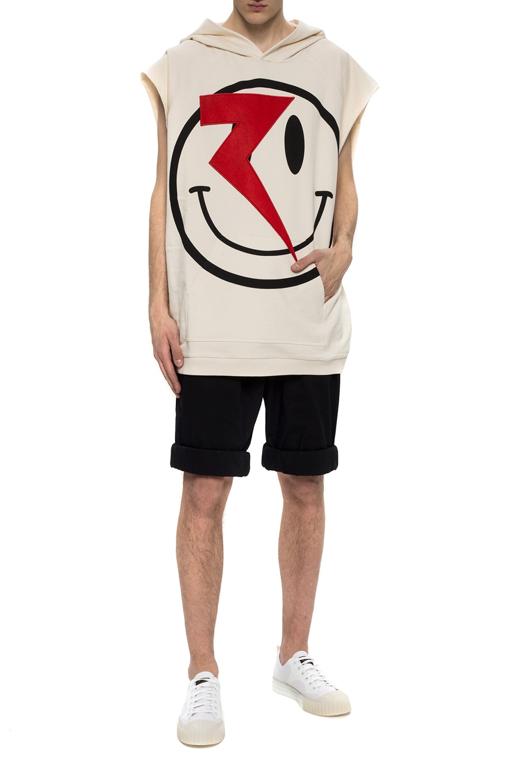 raf simons sleeveless hoodie