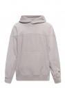 Champion hoodie Silver with logo patch