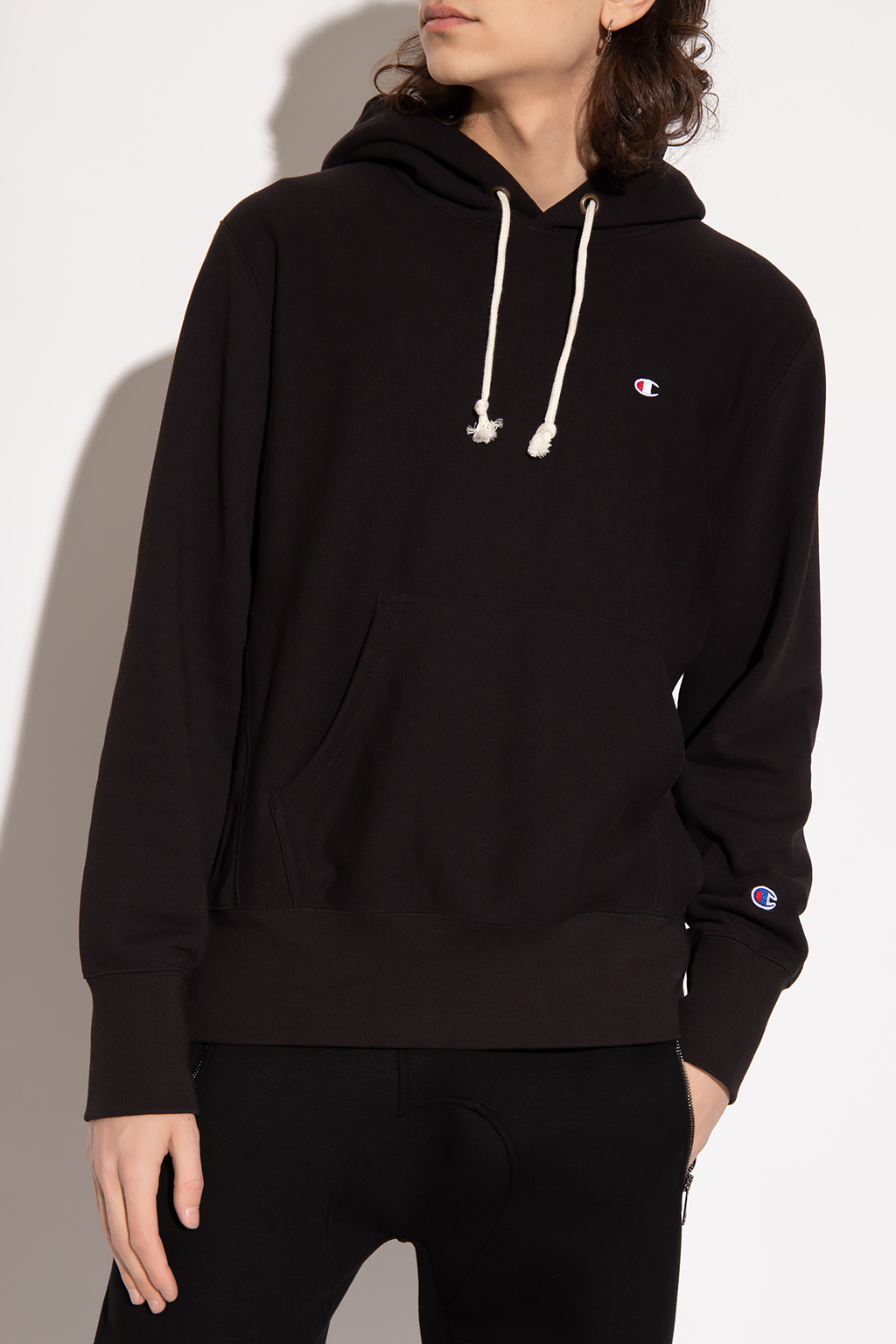 Black Logo hoodie Champion - IetpShops Ireland - Sweatshirt mit  Reißverschlusskragen in Schwarz