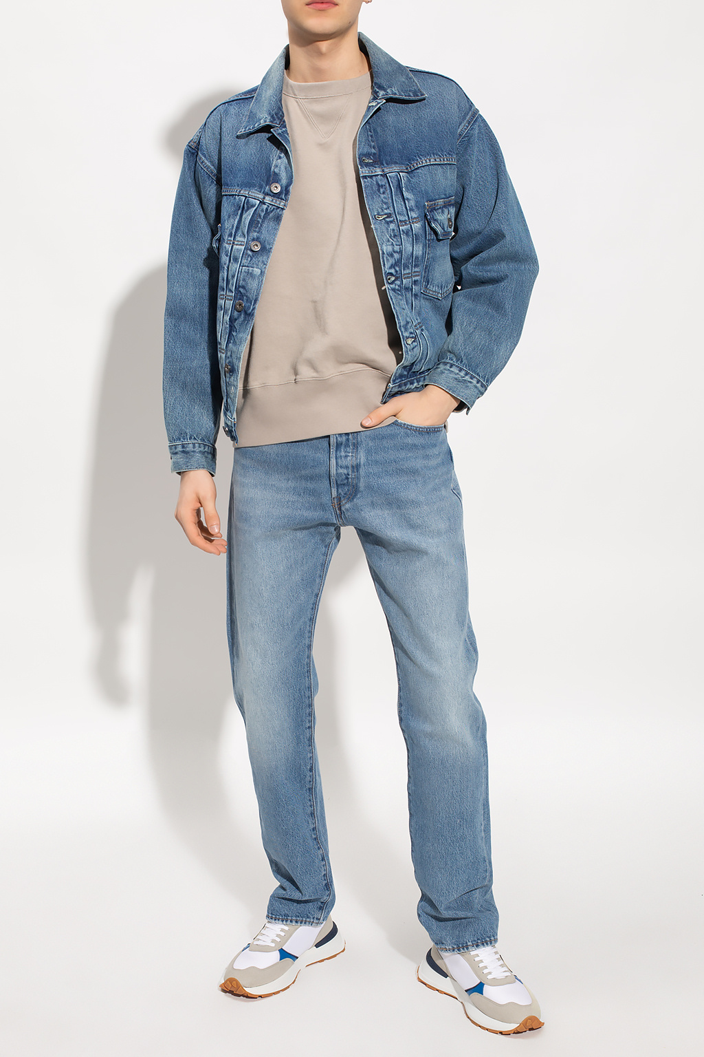 Levi's John Richmond Junior logo print zip-up shirt