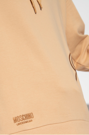 Moschino ASOS Dark Future Khakifärgad t-shirt med smal passform och textlogga