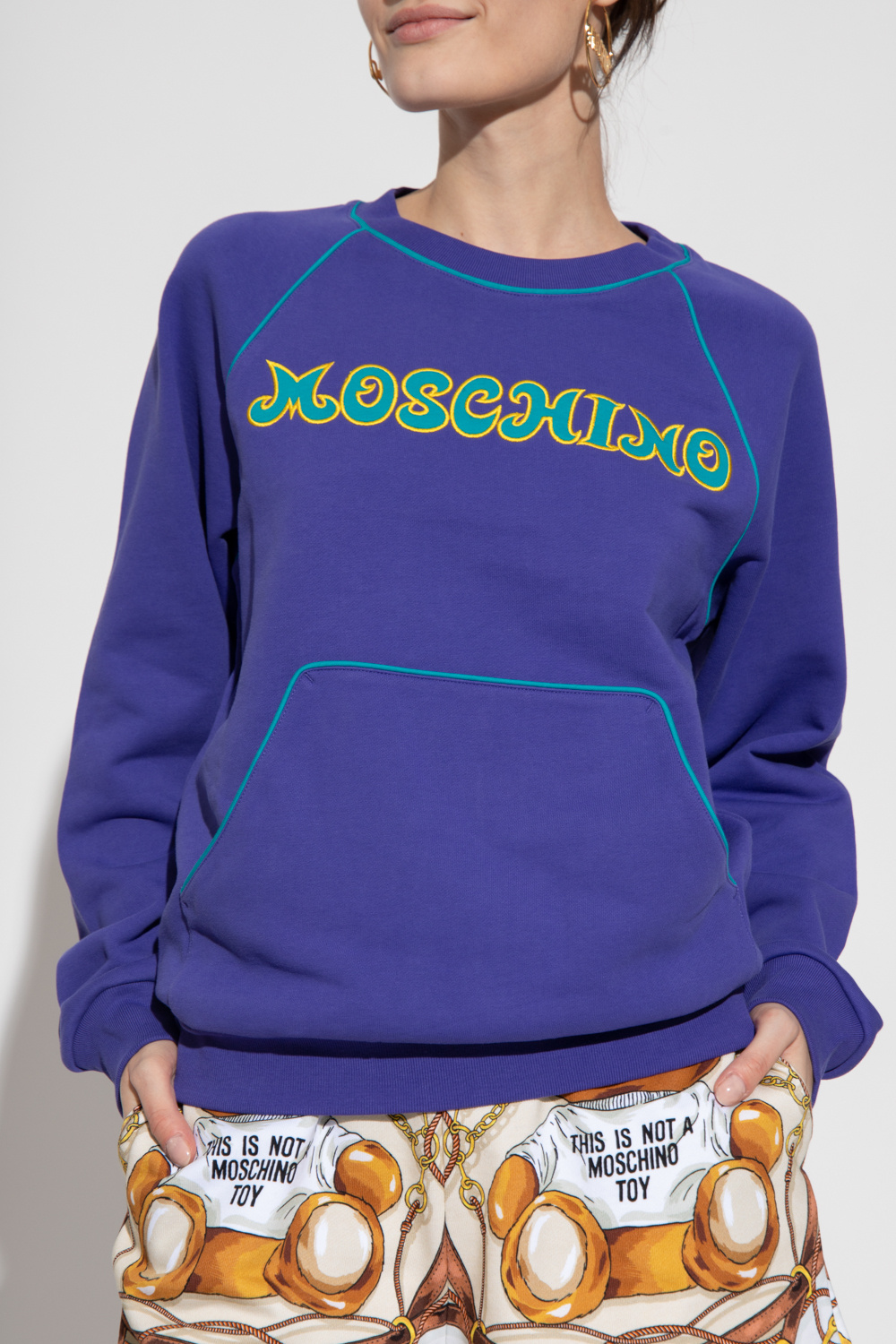 Moschino adidas Originals TRF Linear Crew HM2665 sweatshirt