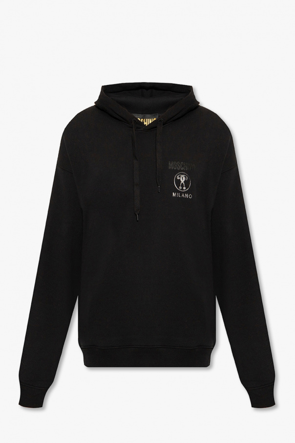 Moschino Printed Schwarzes hoodie