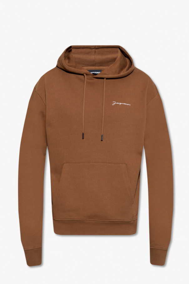 Jacquemus hoodie contrasting-button with logo