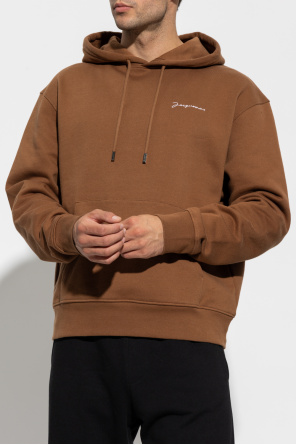 Jacquemus hoodie contrasting-button with logo