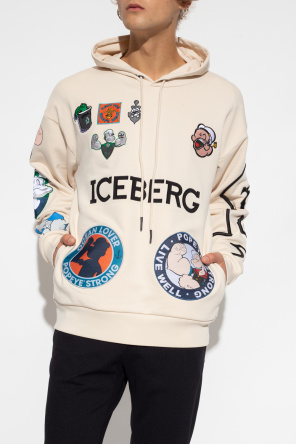 Iceberg hals Hoodie with patches
