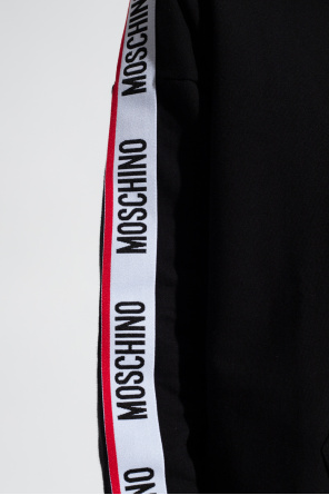 Moschino Chicago Bulls Two-Tone Reversible Fleece Hooded Jackets x Air Jordan 3 Black & White Cement