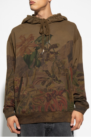 Nike Training Khakifärgad t-shirt med kamouflagemönster Floral hoodie