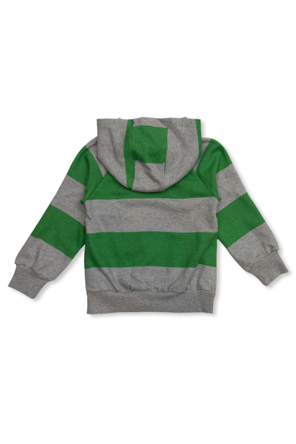 Mini Rodini Hoodie striped with logo