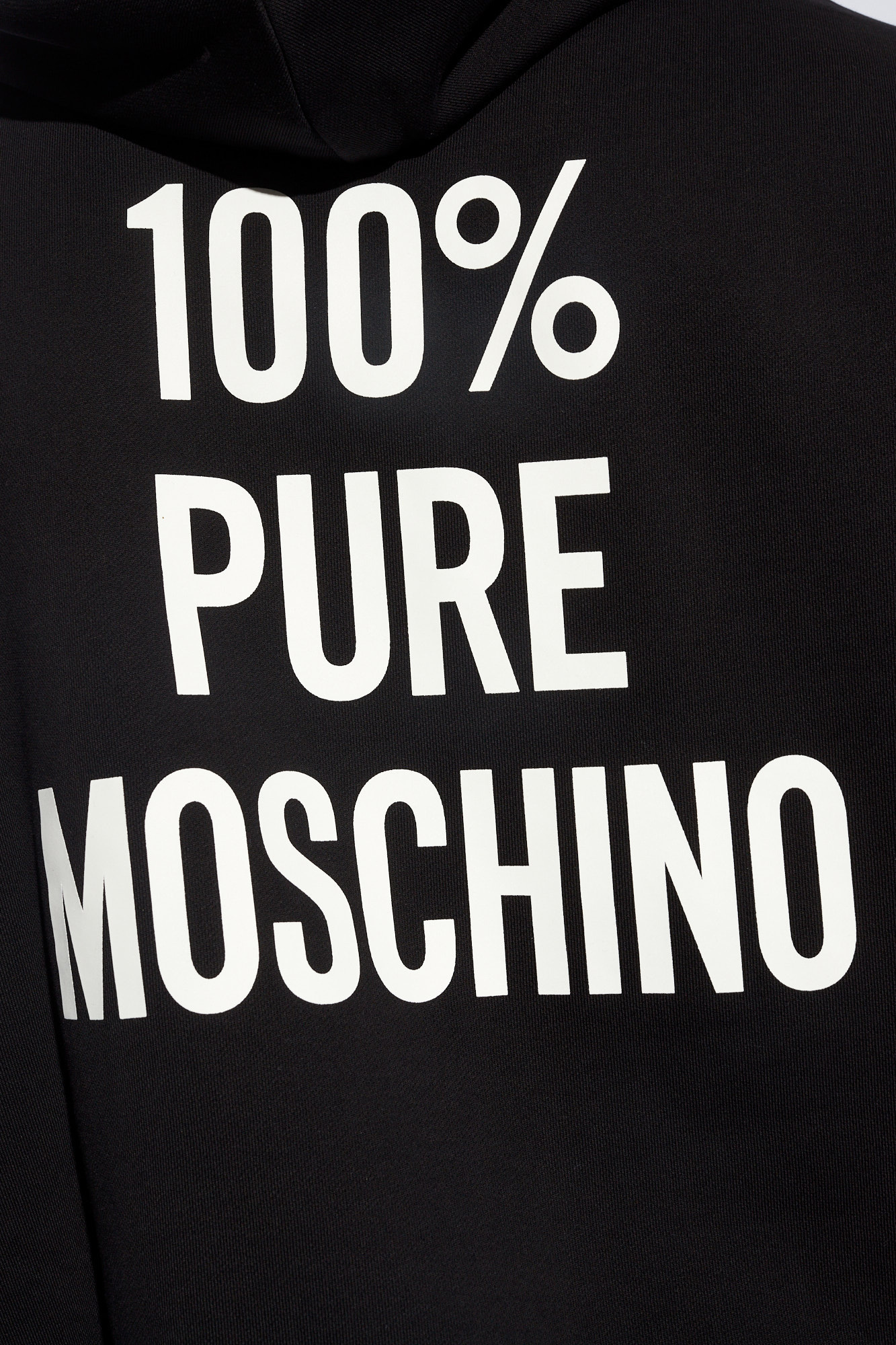 Moschino Logo-printed slogan-print hoodie