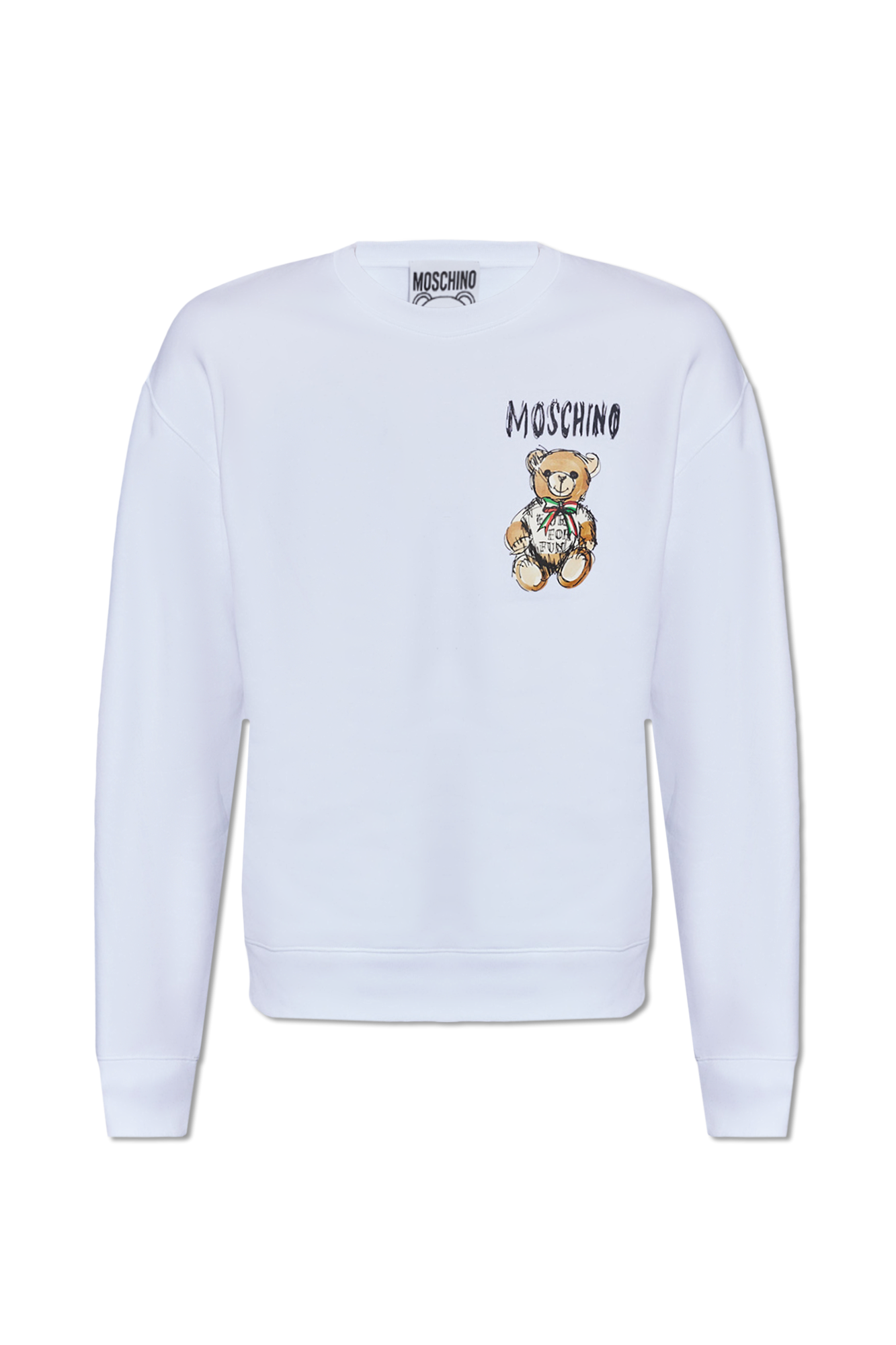 White Sweatshirt with logo Moschino - Vitkac Canada
