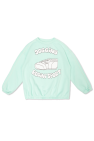 izzue logo-print fleece bear sweatshirt