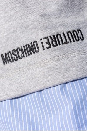 Moschino Bluza z koszulowym wykończeniem