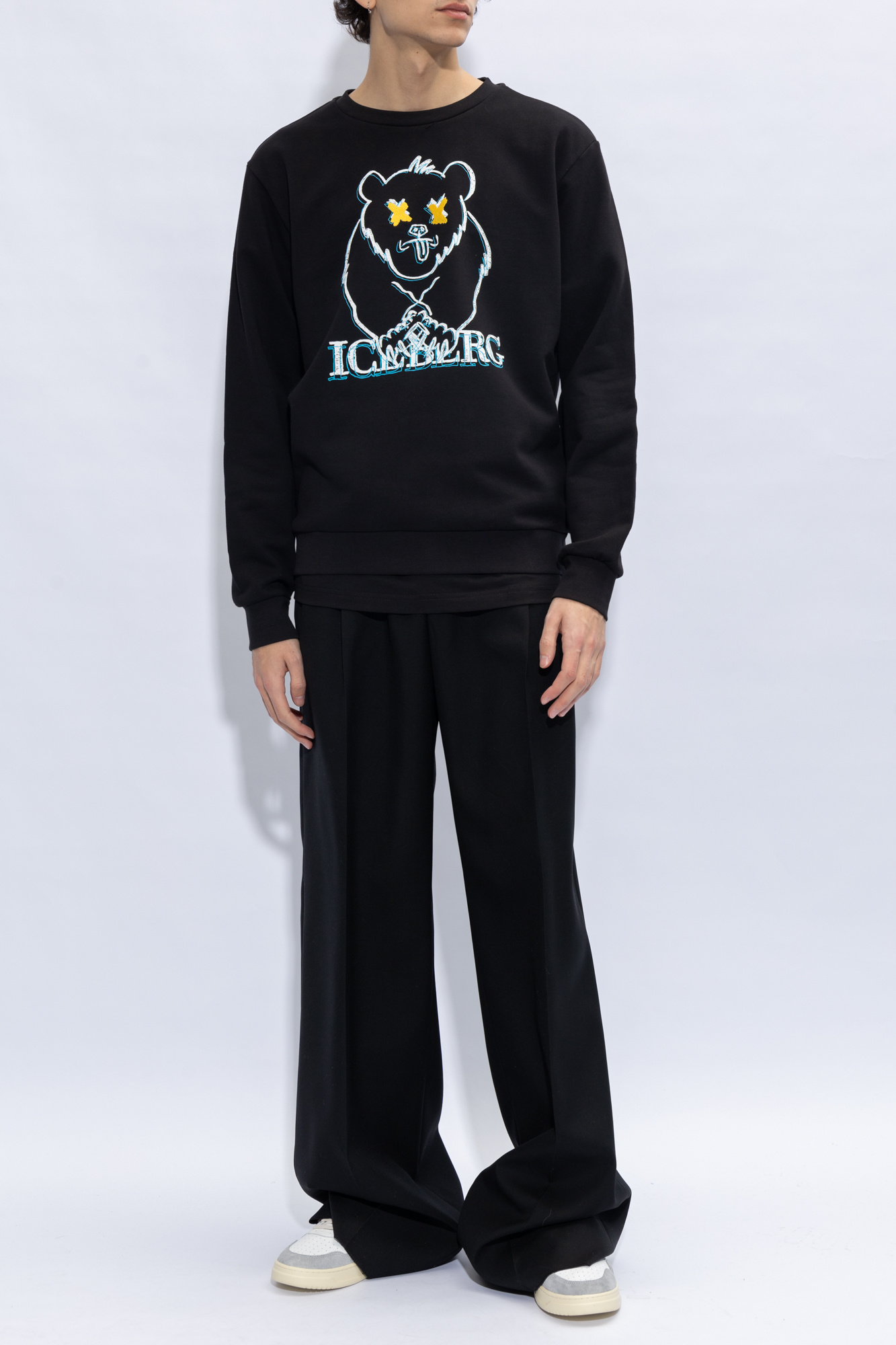 Iceberg contrast sweatshirt with logo