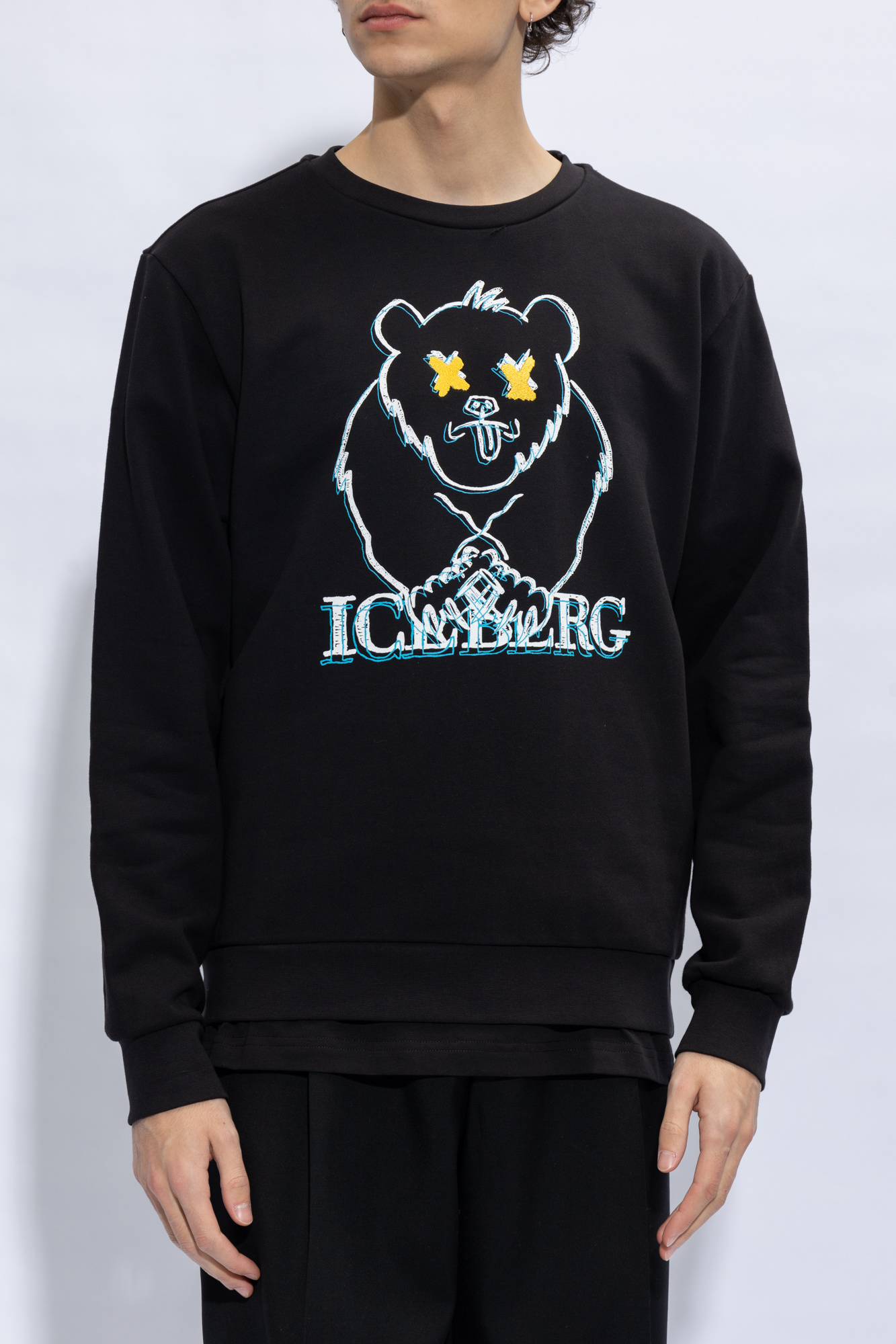 Iceberg contrast sweatshirt with logo