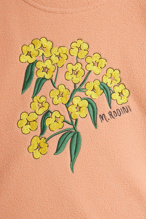 Mini Rodini Fleece sweatshirt with floral motif