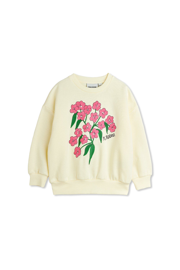 Blouse with a colorful embroidered floral motif od Mini Rodini