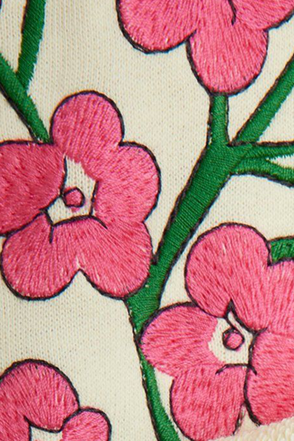 Mini Rodini Blouse with a colorful embroidered floral motif