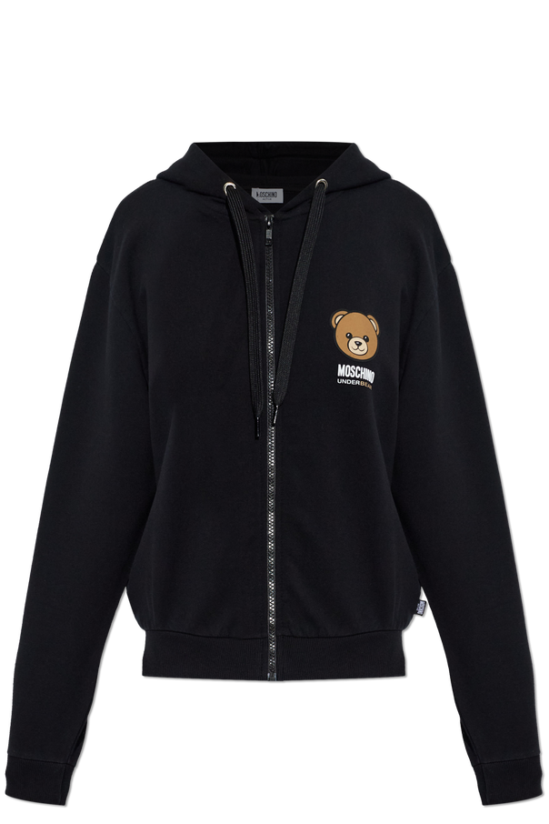 Zip-up hooded sweatshirt od Moschino