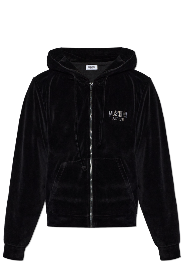 ‘Active’ hooded zip-up sweatshirt od Moschino