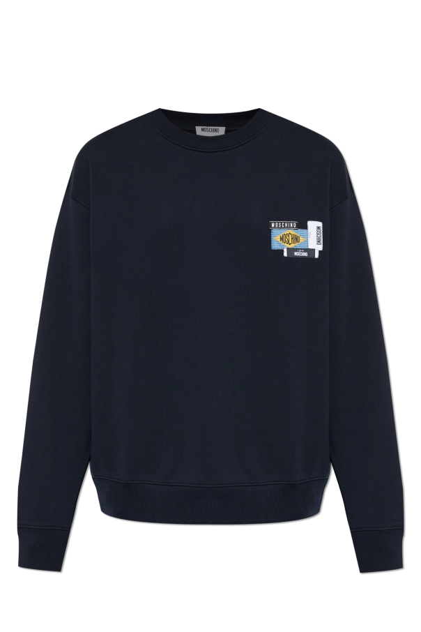 Sweatshirt with logo patches od Moschino