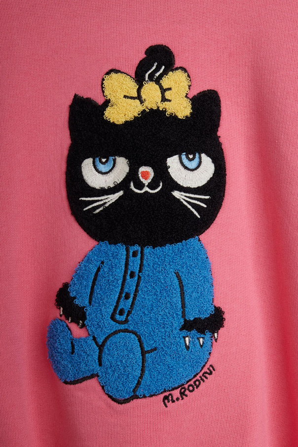 Mini Rodini Sweatshirt with a cat motif
