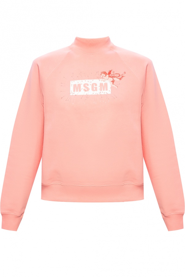 MSGM Printed black sweatshirt