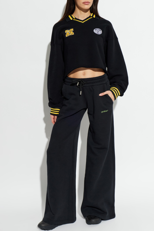 Off-White Cropped sweatshirt with patches