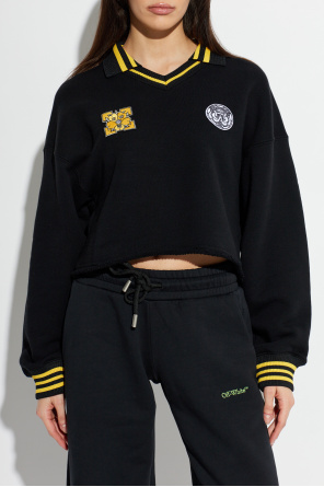 Off-White Cropped sweatshirt with patches