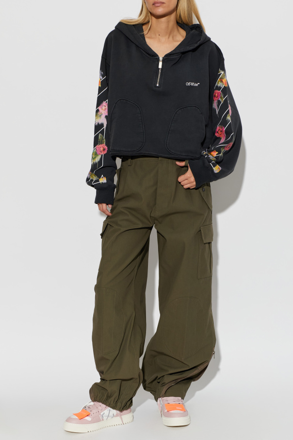 Off-White Krótka bluza z logo