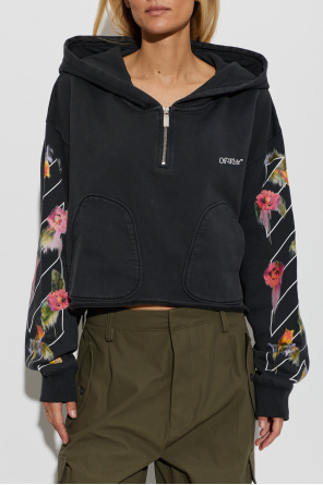 Off-White Krótka bluza z logo