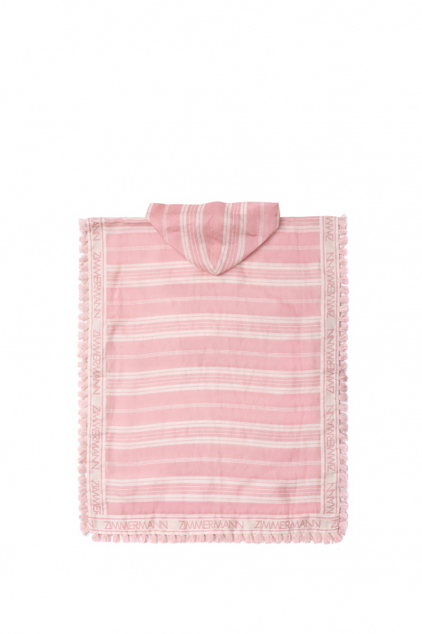 Zimmermann Kids Hooded linen poncho