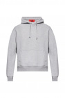 Klein logo-print bleached hoodie