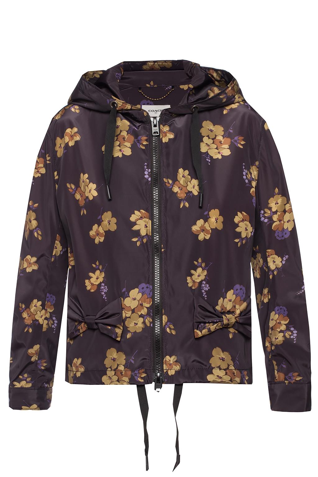 patterned rain jacket