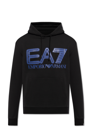 Emporio Armani graphic-print cotton hoodie od giorgio armani pre owned turtle neck cropped cashmere top item