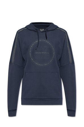 Logo-printed hoodie od Emporio Armani Kids Button-down-Hemd mit Logo Grau