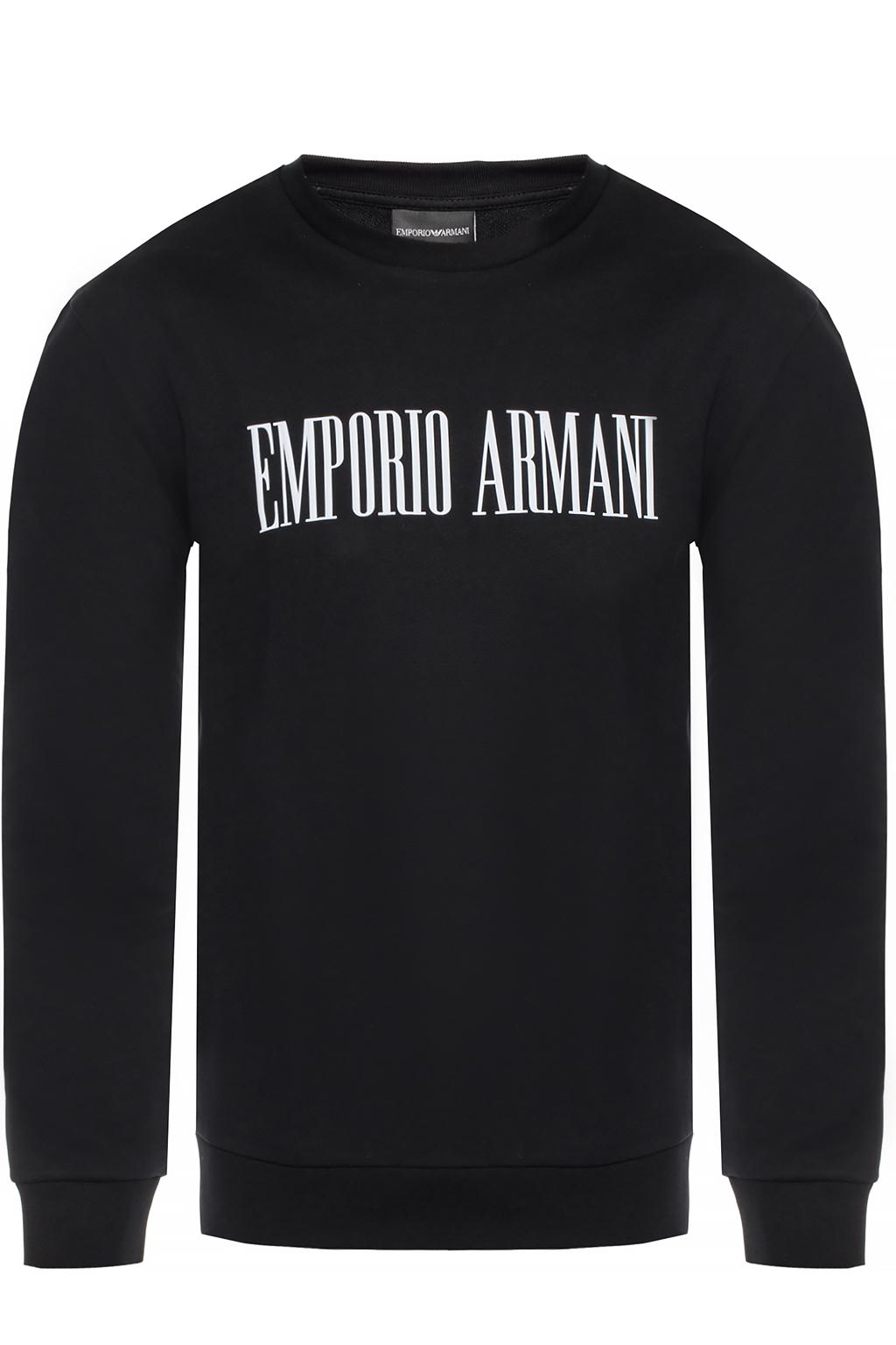 黑色徽标运动衫Emporio Armani - Vitkac 中国