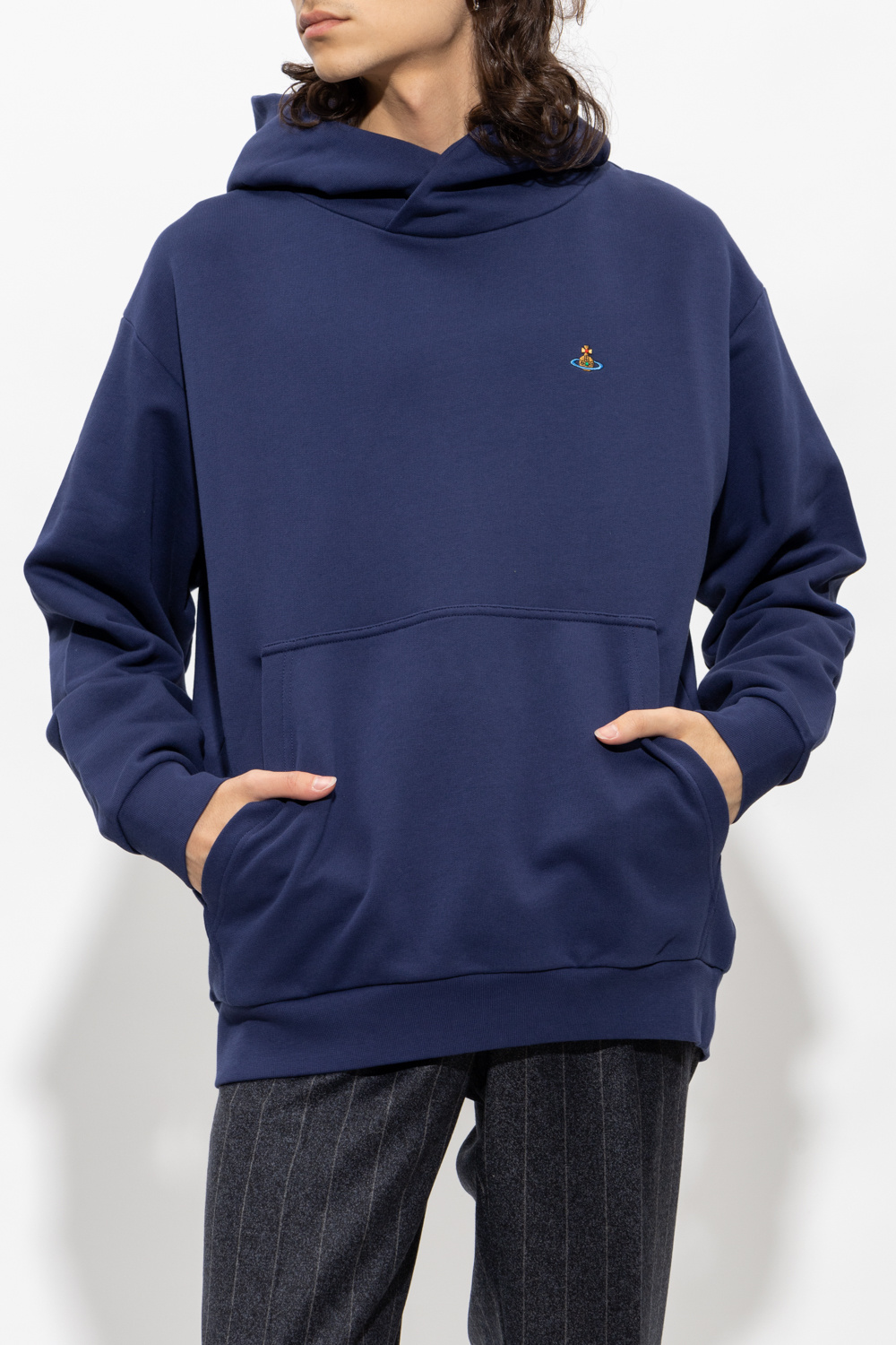 Vivienne Westwood Logo-embroidered soft hoodie