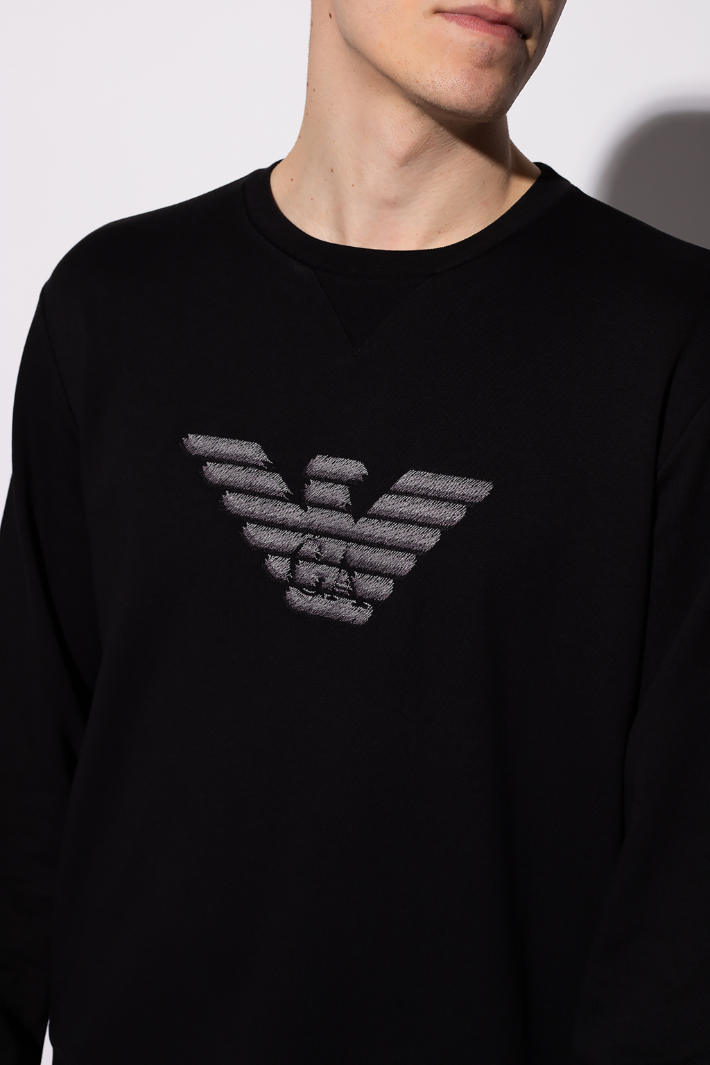 emporio armani embroidered sweatshirt