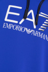 EA7 Emporio Armani Emporio Armani Kids logo-print denim bucket hat Blau