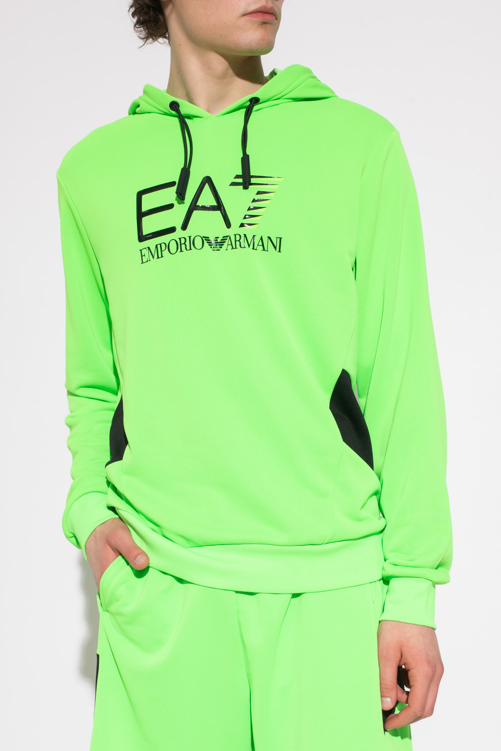 EA7 Emporio armani Emporio armani Emporio intarsia-knit-logo jumper