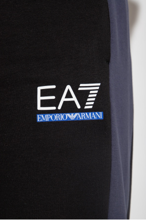 Emporio Armani Langer Schal mit Logos Grau Emporio Armani tonal-stripe cotton T-shirt