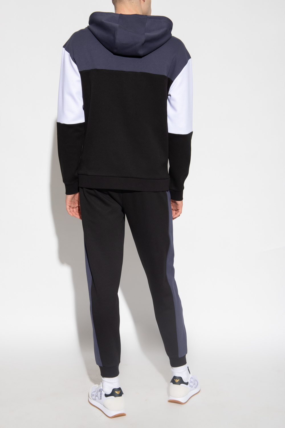 Armani EA7 Visibility Sweater van french terry met ronde hals in kaki Sweatshirt & sweatpants set