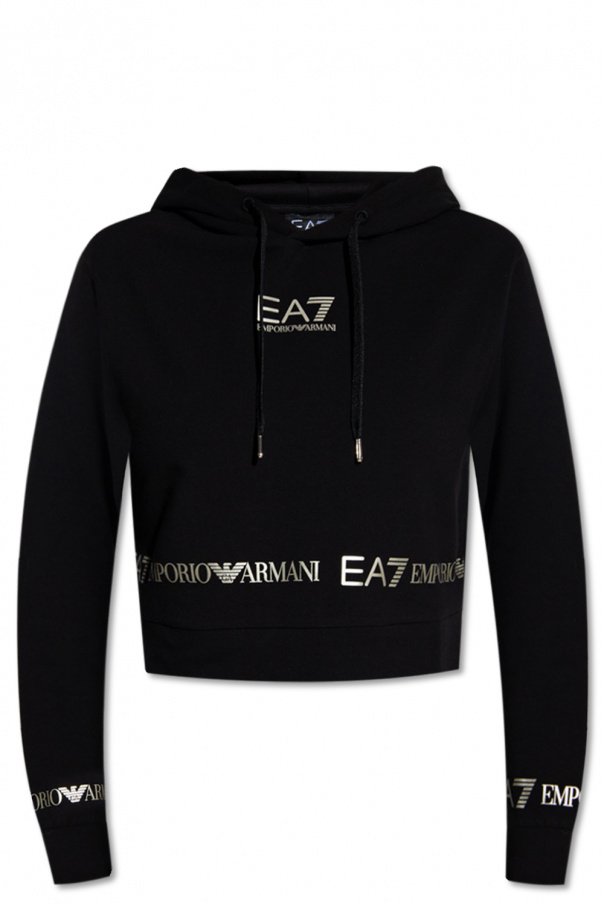 Trainers EA7 EMPORIO ARMANI XSX024 XOT56 Q757 Triple Blk Irongate Logo-printed hoodie