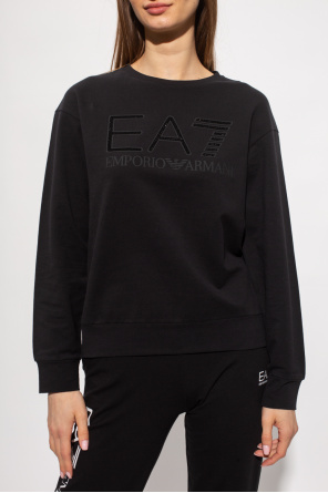 Emporio armani xlblueshop logo-print crew-neck sweater Sweatshirt with logo