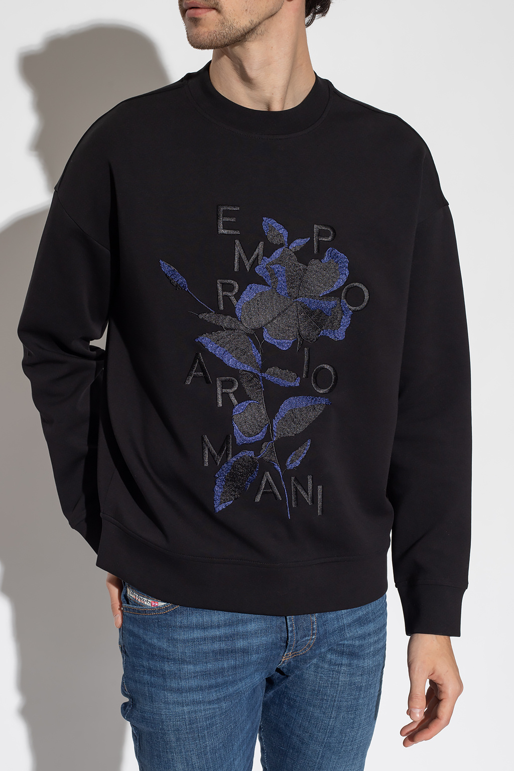 Emporio etui armani Sweatshirt with floral motif