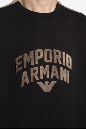 Emporio Patch-Detail armani Patch-Detail armani EA7 Logo Series T-shirt avec logo sur le côté Kaki