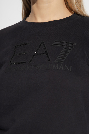 EA7 Emporio Armani Брендовая мужская черная футболка armani оригинал