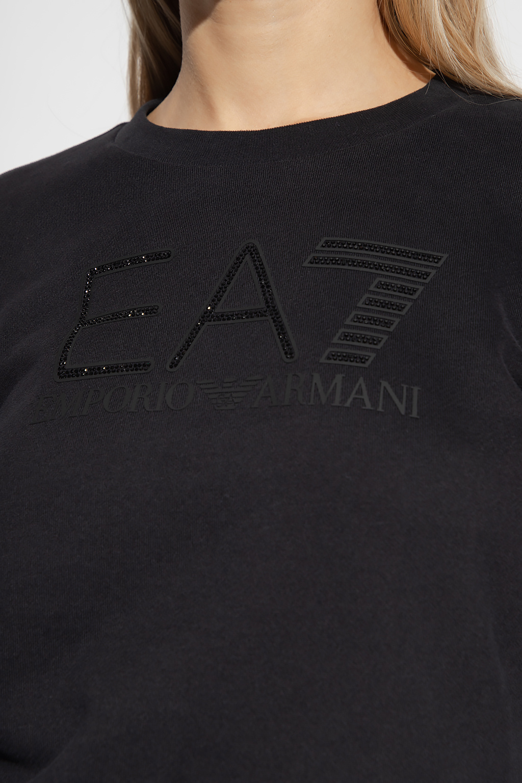 EA7 Emporio Armani Emporio Armani Kids embroidered-logo cotton sweatshirt